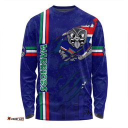 Amazing Aussie New Zealand Warriors Happy Australia Day Flag Scratch Style Long Sleeve T-shirt