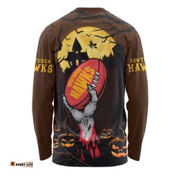 Amazing Aussie Hawthorn Full Moon Fever Halloween Supporter Long Sleeve T-shirt