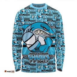 Amazing Aussie Cronulla Sutherland Sharks Champion���s Pride Comic Style Long Sleeve T-shirt