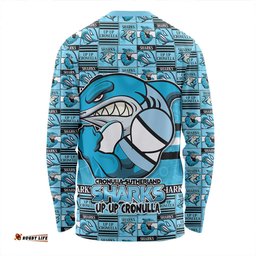 Amazing Aussie Cronulla Sutherland Sharks Champion���s Pride Comic Style Long Sleeve T-shirt