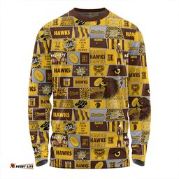 Amazing Aussie Hawthorn Legacy Of The Pride Comic Style Long Sleeve T-shirt