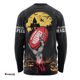 Amazing Aussie Collingwood Full Moon Fever Halloween Supporter Long Sleeve T-shirt