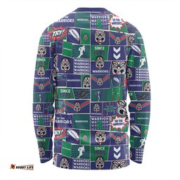 Amazing Aussie New Zealand Warriors Team Of Us Die Hard Fan Supporters Comic Style Long Sleeve T-shirt