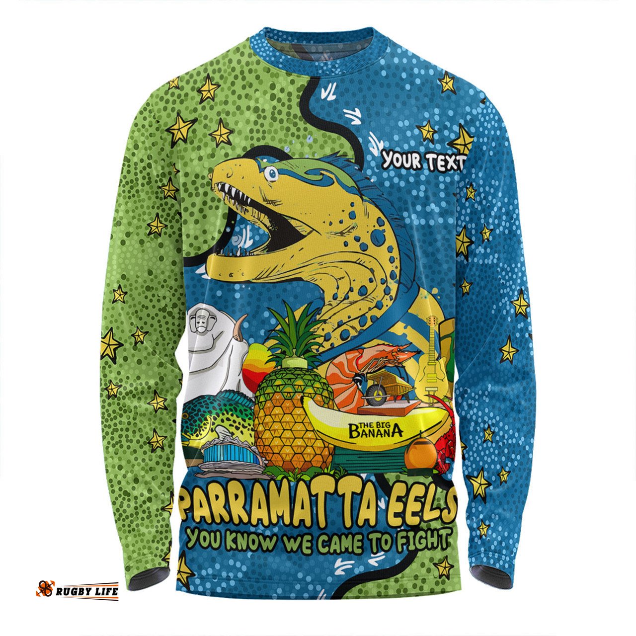Amazing Aussie Parramatta Eels Custom Australian Big Things Long Sleeve T-shirt