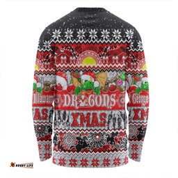 Amazing Aussie St. George Illawarra Dragons Christmas Aboriginal Custom Indigenous Knitted Ugly Xmas Style Long Sleeve T-shirt