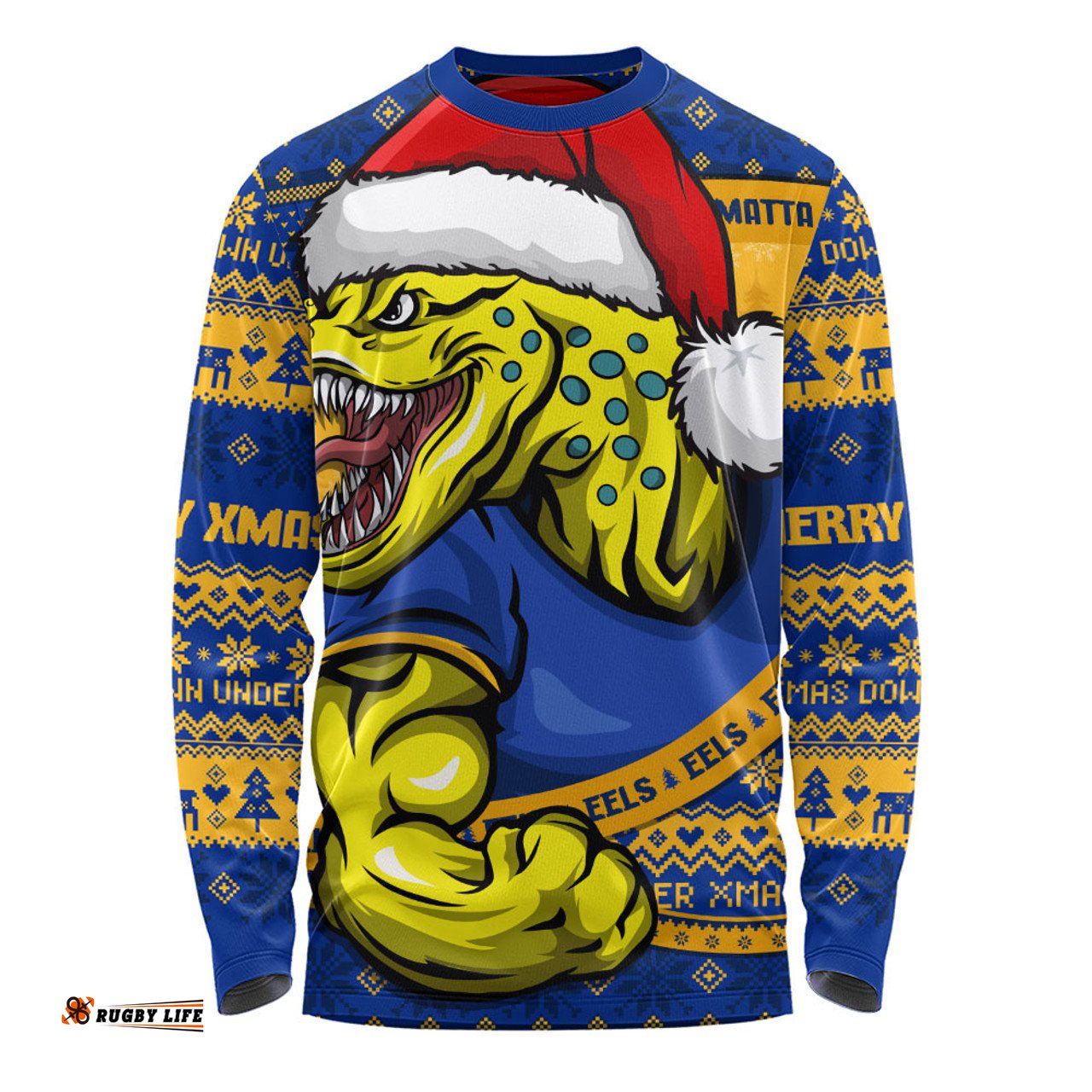 Amazing Aussie Parramatta Eels Ugly Knit Style For Christmas Game Fans Long Sleeve T-shirt
