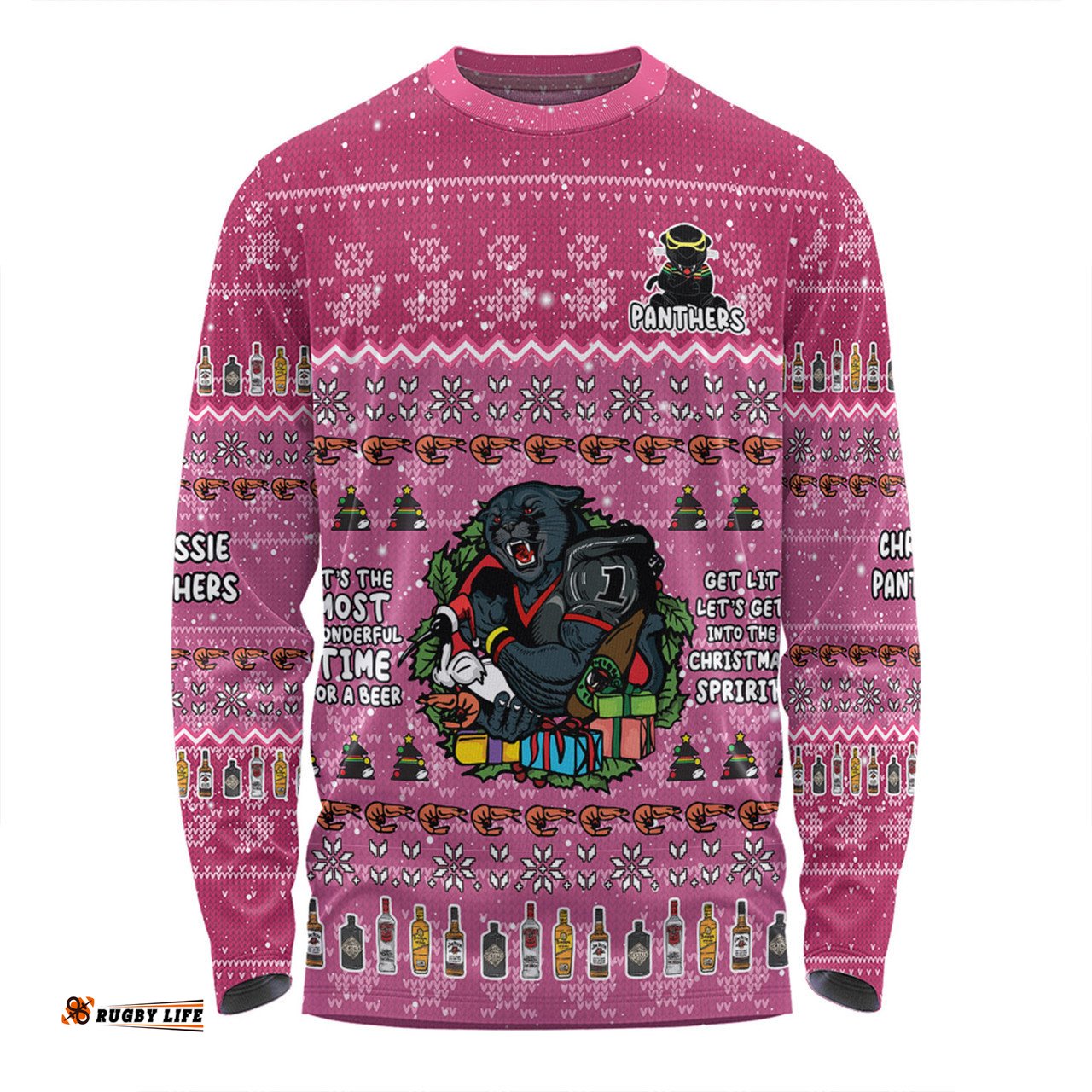 Amazing Aussie Penrith Panthers Christmas Custom Chrissie Spirit Long Sleeve T-shirt