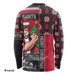 Amazing Aussie St Kilda Merry Christmas Knit Style Festive Spirit Long Sleeve T-shirt