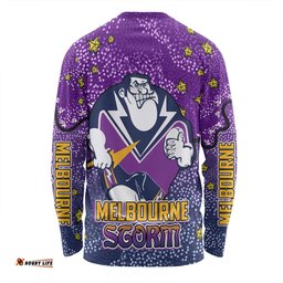 Amazing Aussie Melbourne Storm Custom Team With Dot And Star Patterns For Tough Fan Long Sleeve T-shirt