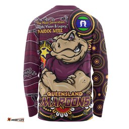 Amazing Aussie Queensland Maroons Spirit Of NAIDOC Series Long Sleeve T-shirt