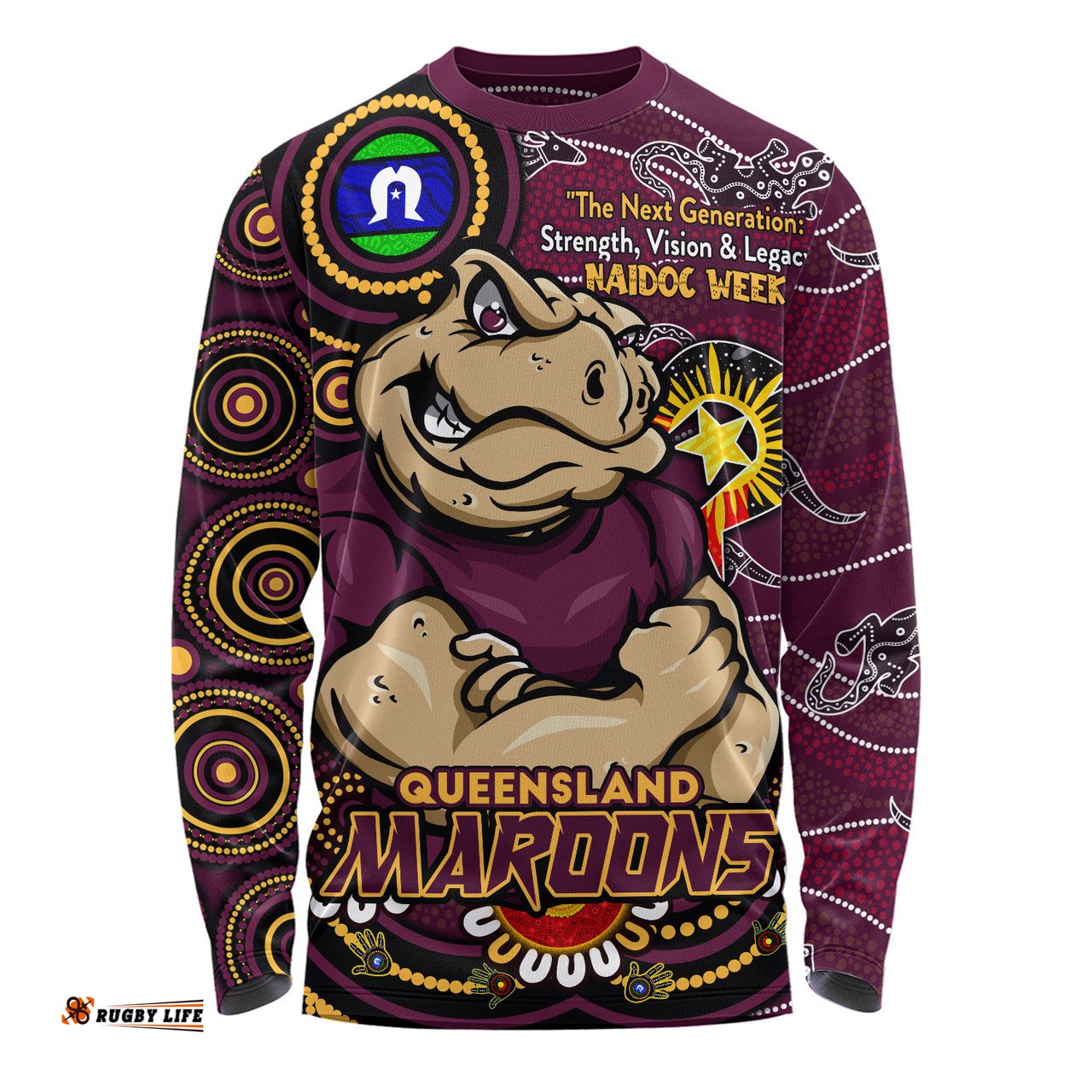 Amazing Aussie Queensland Maroons Spirit Of NAIDOC Series Long Sleeve T-shirt