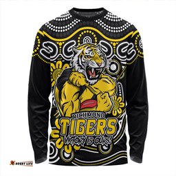 Amazing Aussie Richmond Aboriginal Inspired Tough Fan Football For Life Long Sleeve T-shirt
