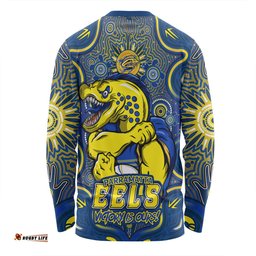 Amazing Aussie Parramatta Eels Aboriginal Pattern Inspired Victory Is Ours Long Sleeve T-shirt