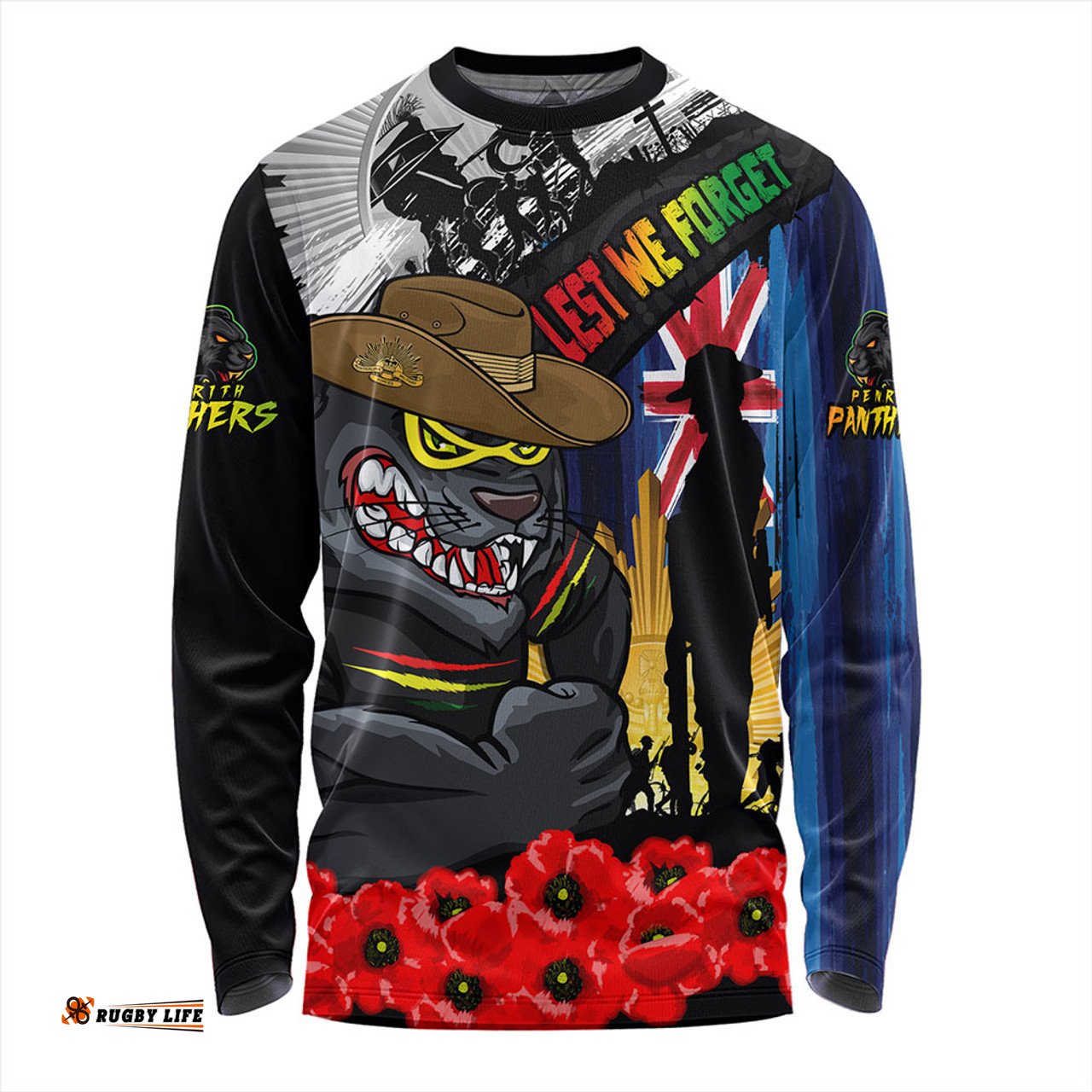 Amazing Aussie Penrith Panthers United In Spirit Anzac Day Tribute Long Sleeve T-shirt