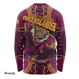 Amazing Aussie Queensland Maroons Maroon Venom QLD Strikeforce Long Sleeve T-shirt