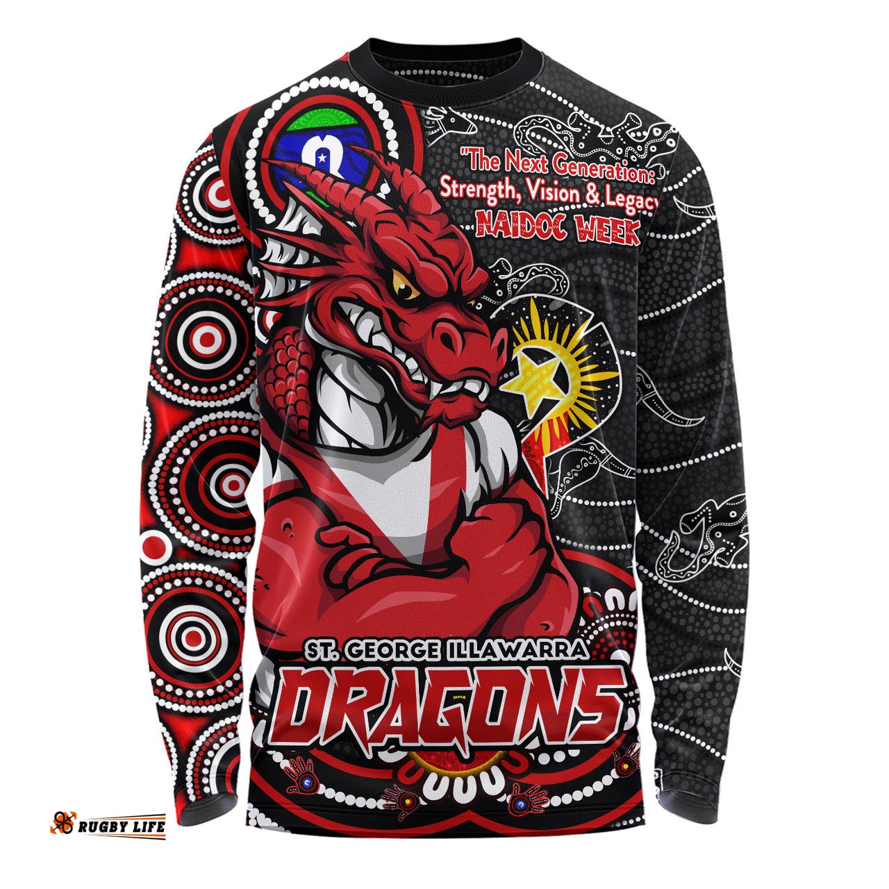 Amazing Aussie St. George Illawarra Dragons Spirit Of NAIDOC Series Long Sleeve T-shirt