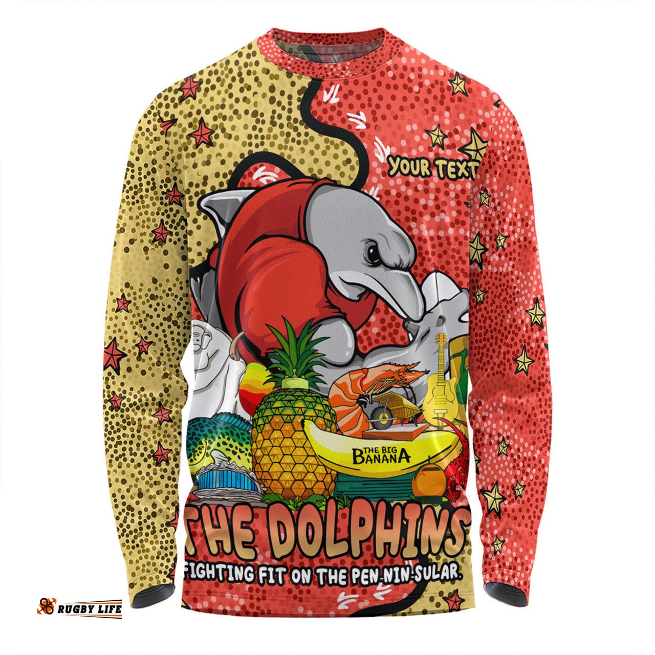 Amazing Aussie Redcliffe Dolphins Custom Australian Big Things Long Sleeve T-shirt