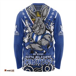 Amazing Aussie North Melbourne Ripped Legacy Of The Game Long Sleeve T-shirt