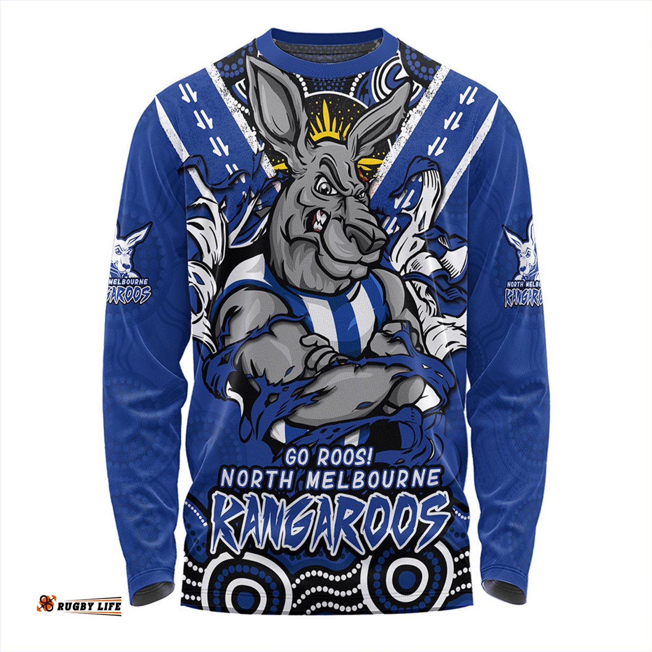 Amazing Aussie North Melbourne Ripped Legacy Of The Game Long Sleeve T-shirt
