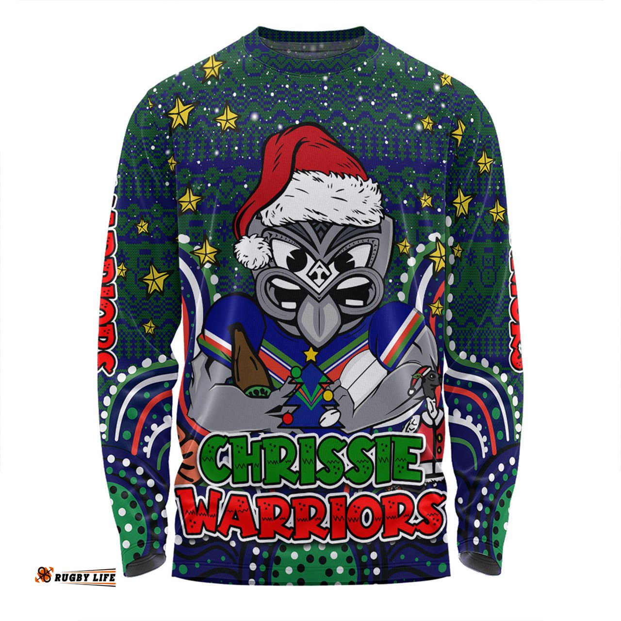 Amazing Aussie New Zealand Warriors Christmas Custom Christmas Knit Patterns Vintage Jersey Ugly Long Sleeve T-shirt