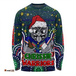 Amazing Aussie New Zealand Warriors Christmas Custom Christmas Knit Patterns Vintage Jersey Ugly Long Sleeve T-shirt