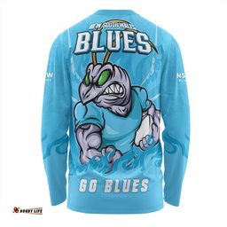 Amazing Aussie New South Wales Blues Strong Fighting Flame Go Blues Long Sleeve T-shirt