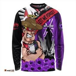 Amazing Aussie St Kilda ANZAC Day Honor Purple Valor And Spirit Long Sleeve T-shirt