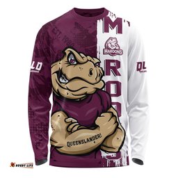 Amazing Aussie Queensland Maroons Queenslander Spirit Maroons Legacy Long Sleeve T-shirt