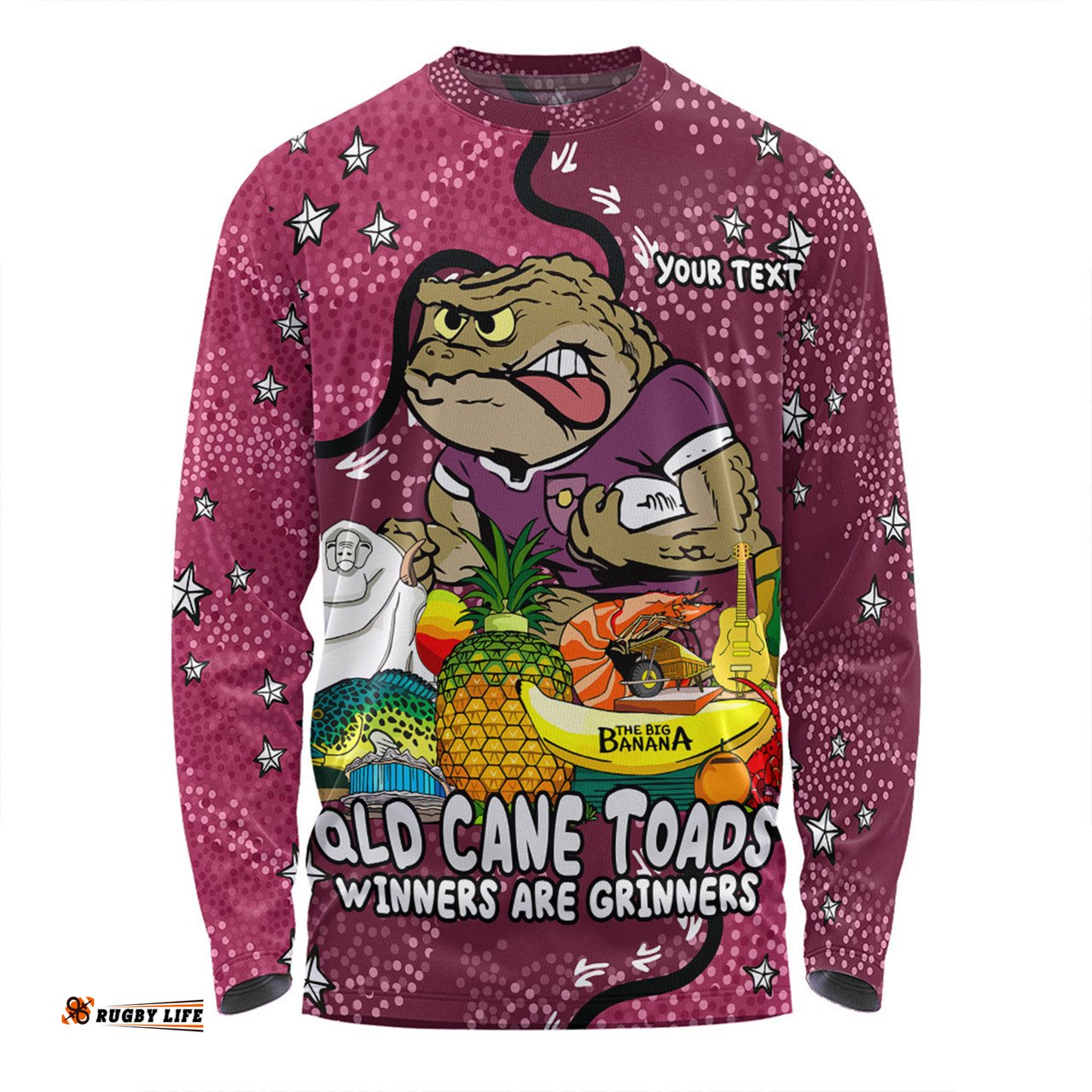 Amazing Aussie Queensland Cane Toads Custom Australian Big Things Long Sleeve T-shirt