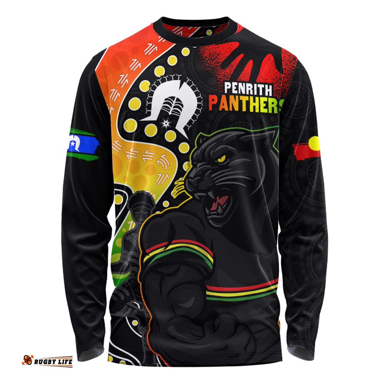 Amazing Aussie Penrith Panthers NAIDOC Indigenous Warrior Spirit Long Sleeve T-shirt