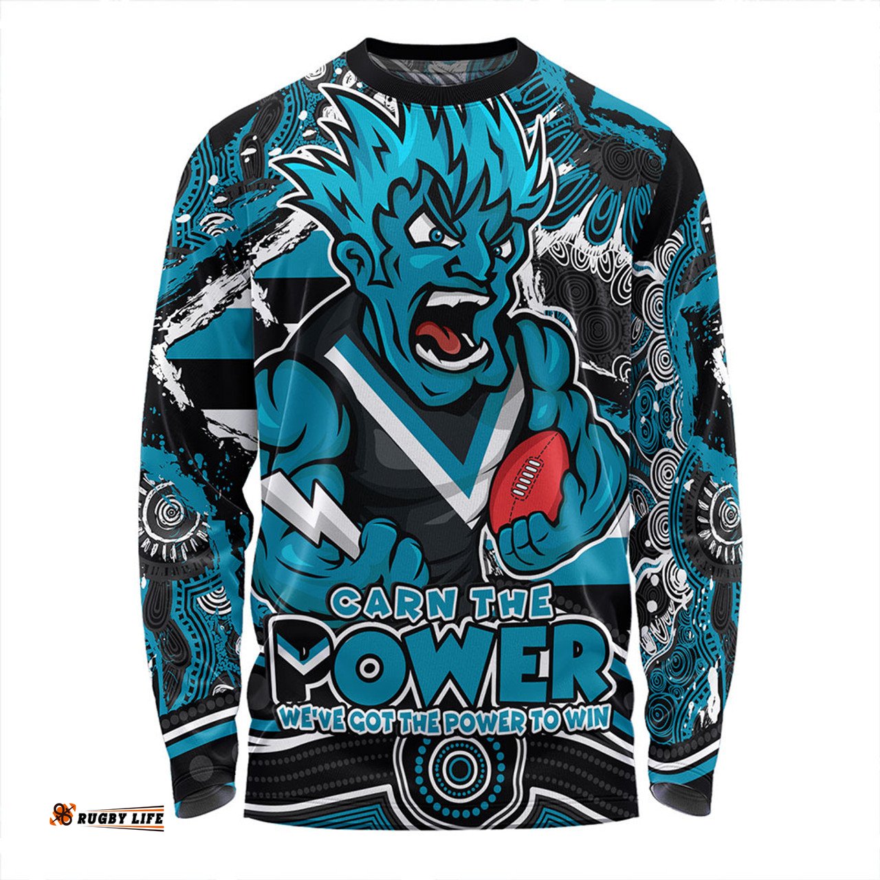 Amazing Aussie Port Adelaide Blazing Spirit Of Victory Long Sleeve T-shirt