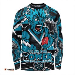 Amazing Aussie Port Adelaide Blazing Spirit Of Victory Long Sleeve T-shirt