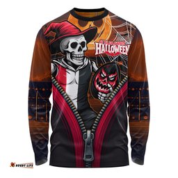 Amazing Aussie St Kilda Halloween Night Reaper Zipper Long Sleeve T-shirt