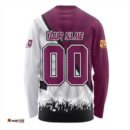 Amazing Aussie Queensland Maroons Origin Battleground Maroons Unleashed Long Sleeve T-shirt