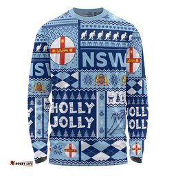 Amazing Aussie New South Wales Christmas Holly Jolly Chrissie Long Sleeve T-shirt