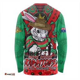 Amazing Aussie South Sydney Rabbitohs Ripped Legacy Of The Game The ANZAC Spirit Lives On Long Sleeve T-shirt