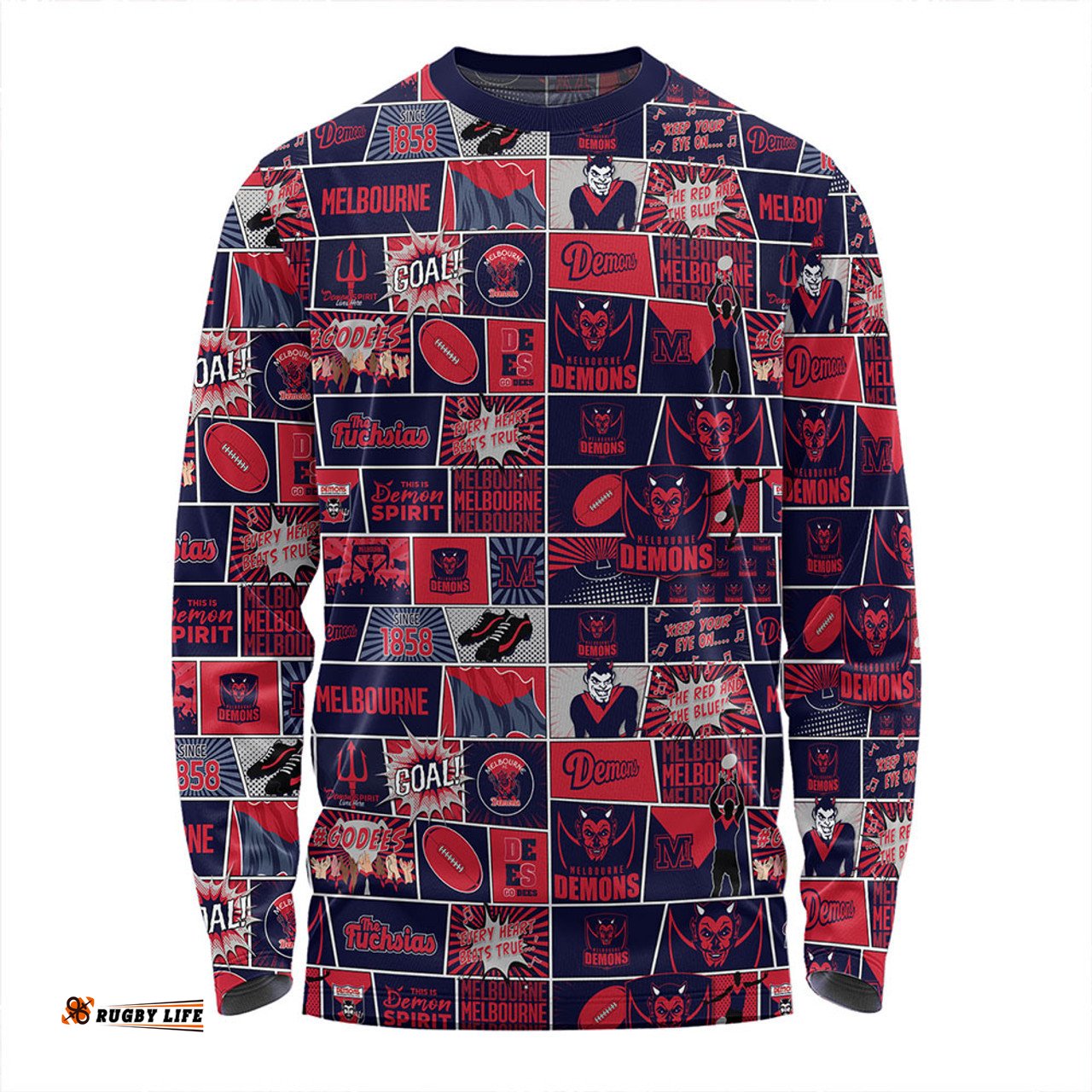 Amazing Aussie Melbourne Legacy Of The Pride Comic Style Long Sleeve T-shirt
