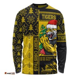 Amazing Aussie Richmond Merry Christmas Knit Style Festive Spirit Long Sleeve T-shirt