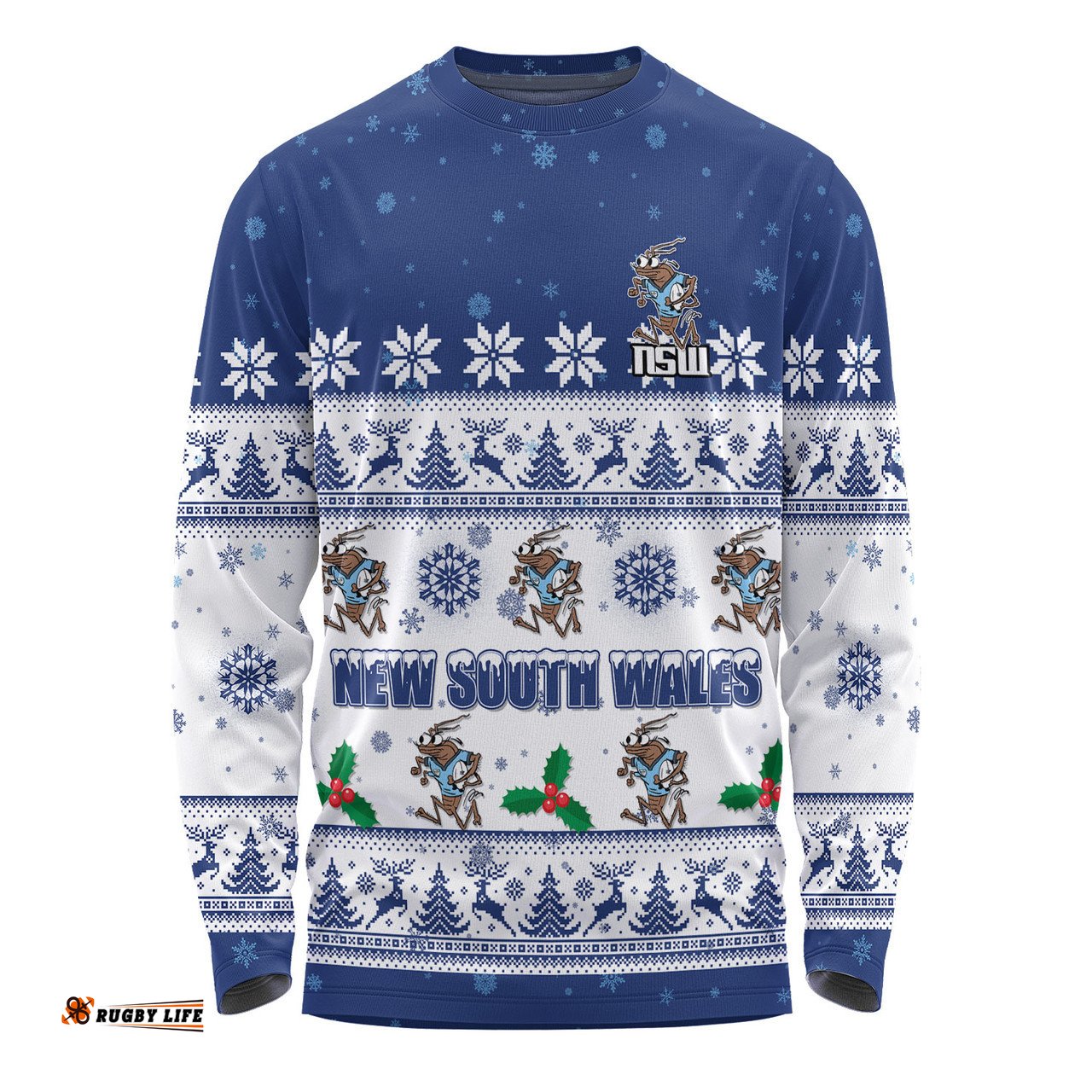 Amazing Aussie New South Wales Cockroaches Christmas Custom Special Ugly Christmas Long Sleeve T-shirt