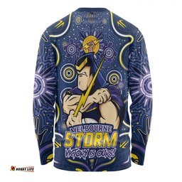 Amazing Aussie Melbourne Storm Aboriginal Pattern Inspired Victory Is Ours Long Sleeve T-shirt