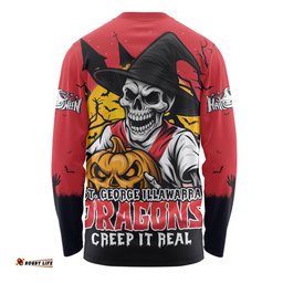 Amazing Aussie St. George Illawarra Dragons Dark Moon Rugby Halloween Battle Edition Long Sleeve T-shirt