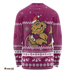 Amazing Aussie Queensland Cane Toads Christmas Custom Ugly Xmas And Aboriginal Patterns For Die Hard Fan Long Sleeve T-shirt
