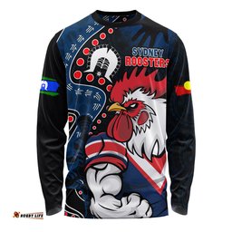 Amazing Aussie Sydney Roosters NAIDOC Indigenous Warrior Spirit Long Sleeve T-shirt