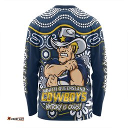 Amazing Aussie North Queensland Cowboys Aboriginal Inspired Tough Fan Rugby For Life Long Sleeve T-shirt