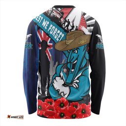 Amazing Aussie Port Adelaide Anzac Day Honor United In Spirit Long Sleeve T-shirt