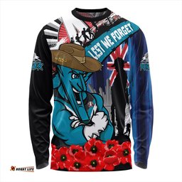 Amazing Aussie Port Adelaide Anzac Day Honor United In Spirit Long Sleeve T-shirt