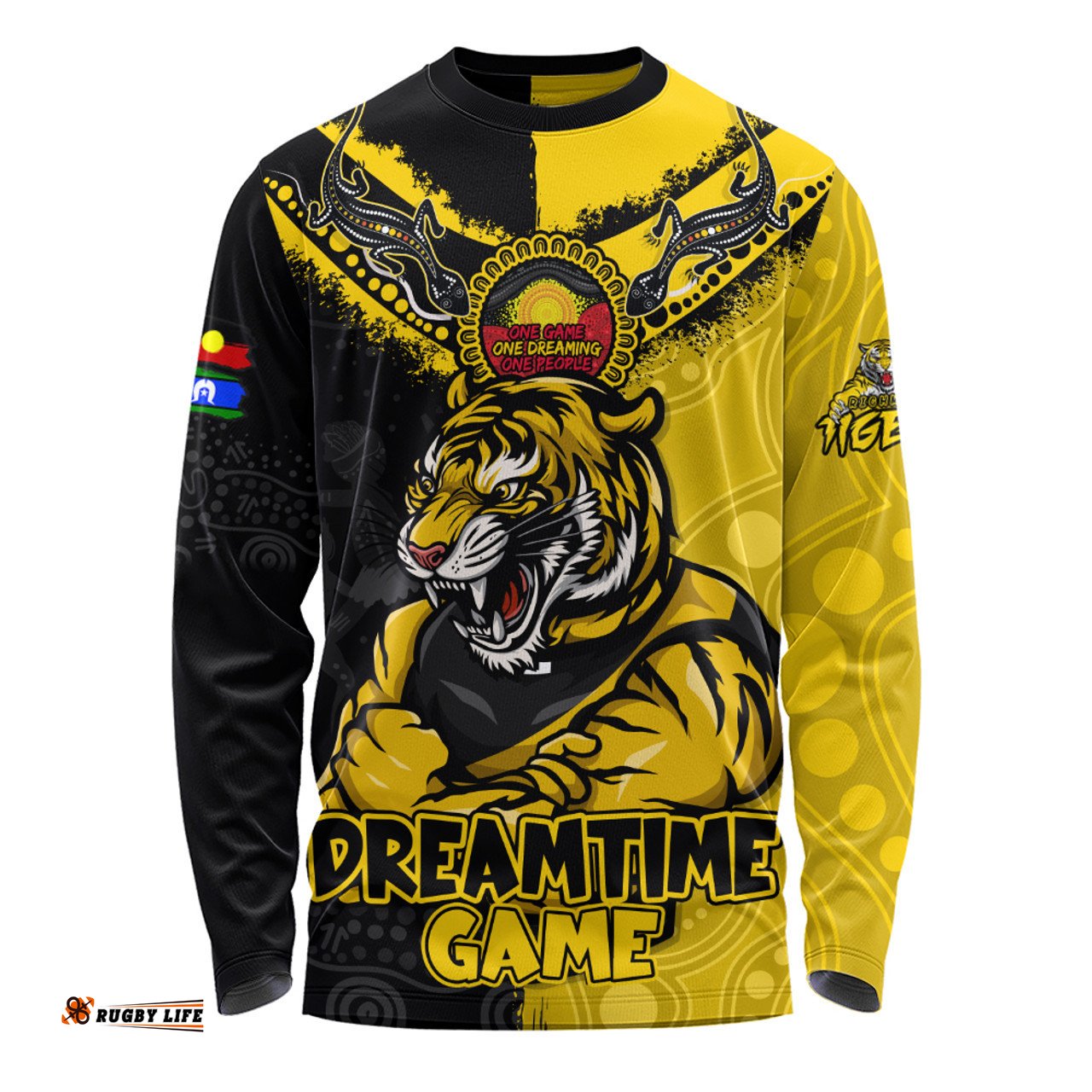 Amazing Aussie Richmond Dreamtime Warriors Of Culture Long Sleeve T-shirt