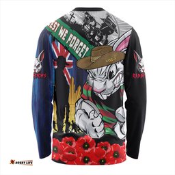 Amazing Aussie South Sydney Rabbitohs United In Spirit Anzac Day Tribute Long Sleeve T-shirt