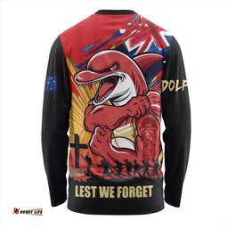 Amazing Aussie Redcliffe Dolphins Fearless ANZAC Defender Long Sleeve T-shirt