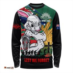 Amazing Aussie South Sydney Rabbitohs Fearless ANZAC Defender Long Sleeve T-shirt